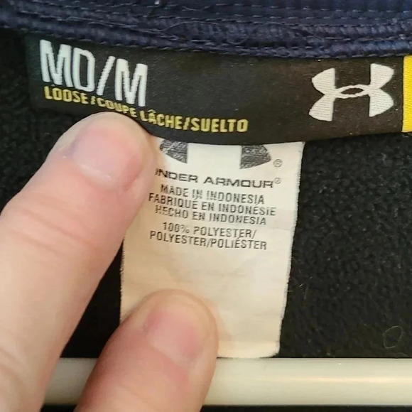 Under Armour Men's Full Zip Navy Jacket Size M - Picture 7 of 9